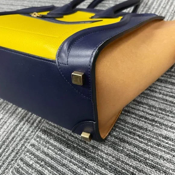 Celine Multicolor Suede And Leather Micro Luggage Tote - Picture 12 of 16